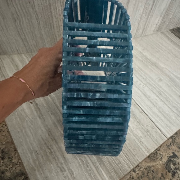 Cult Gaia Blue Woven Clutch - Picture 6 of 12